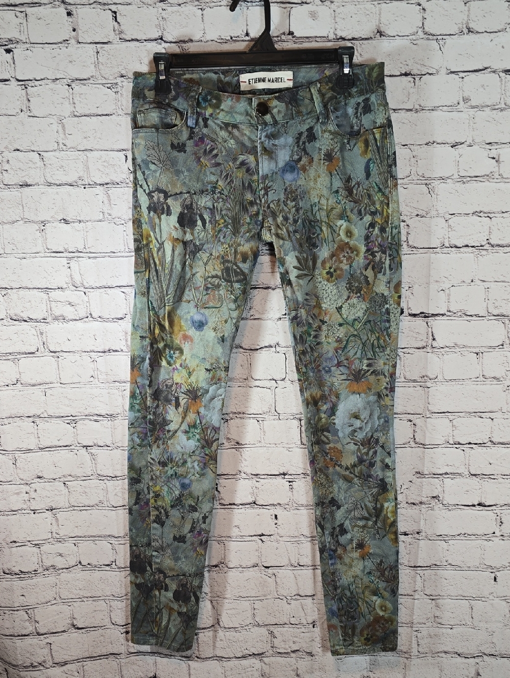 Etienne Marcel Floral Print Skinny Jeans Size 29